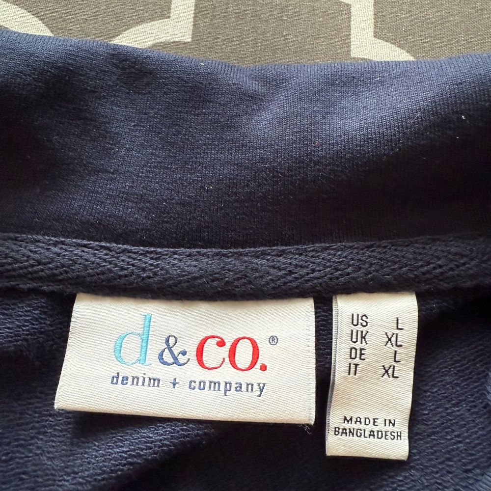 Denim & Co EasyWear French Terry tunic jacket - Picture 4 of 5